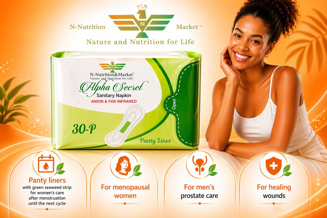 Alpha Secret – Serviettes hygiéniques Anion &  Far Infrared