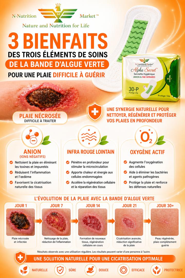 Alpha Secret – Serviettes hygiéniques Anion &  Far Infrared